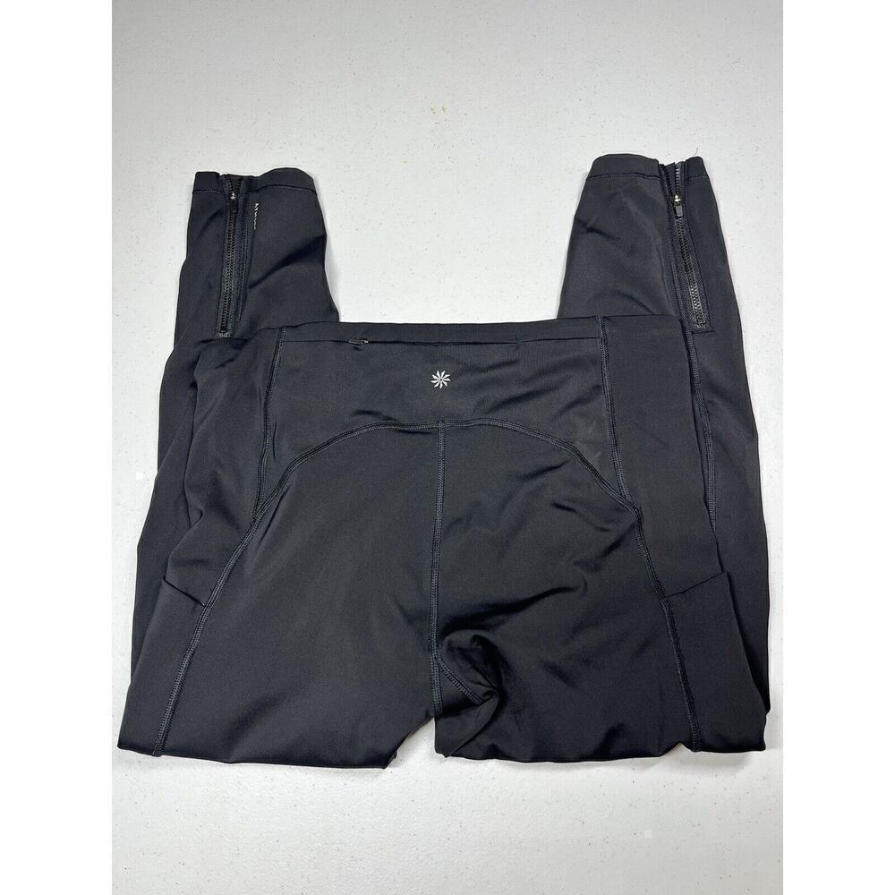 Athleta Women's Size Large Black Ultimate Run 7/8 Tight Mesh Ankle Zip - Picture 6 of 6